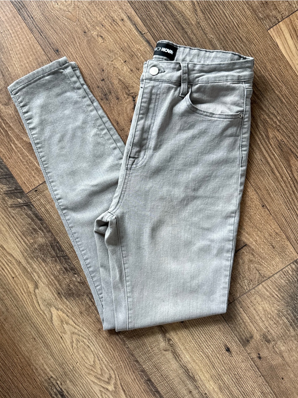 Skinny Stretchy Gray Jeans - Neutral Gray